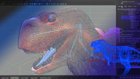 Maya Rigging a Dinosaur in 4 hours