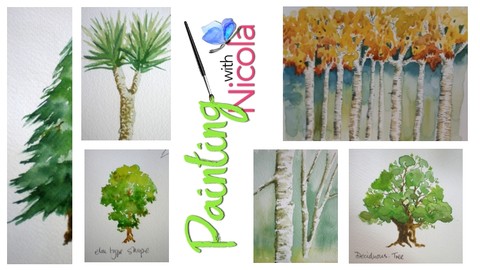 ESSENTIAL Paint TREES in watercolor. Clear videos show you.