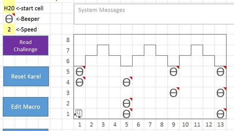 Introduction to Visual Basic using Karel the Robot in Excel