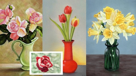 How To Draw Flowers Vol 1 - Roses, Tulips & Daffodils