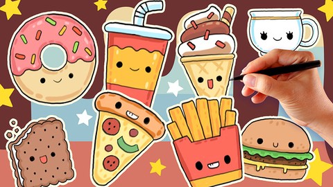 How To Draw Cute Kawaii Cartoon Food And Drink