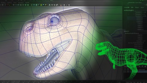 Maya Modeling Quadrilateral Based Dinosaur in 3 hours