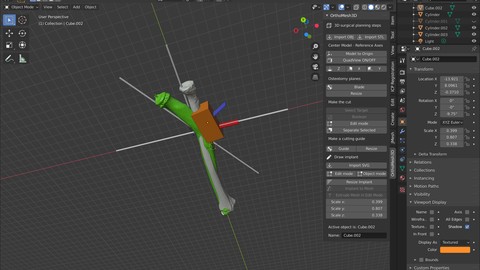 OrthoMesh3D. Plan orthopaedic surgery in 3D using Blender