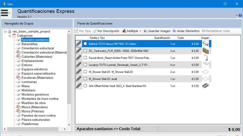 Cómputos automáticos en Revit usando Qex