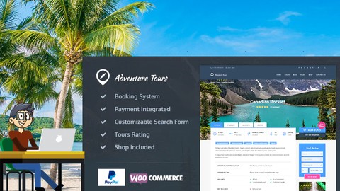 Adventure Tours Wordpress theme  for travel agencies 2020