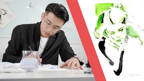 時尚人像水彩初階班(Primary Fashion Portrait Illustration Class)