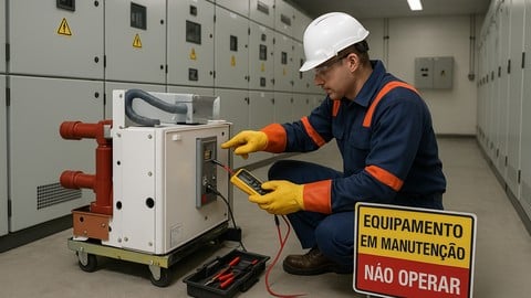 Manutenção em disjuntores de alta tensão