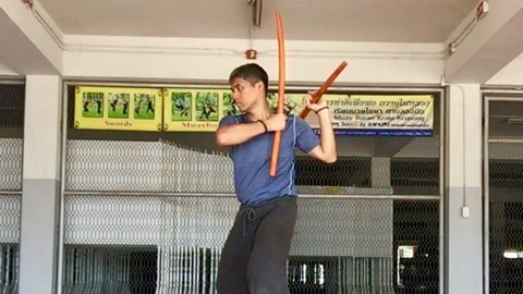 Level 2 Double sword in Krabi krabong Thai martial art