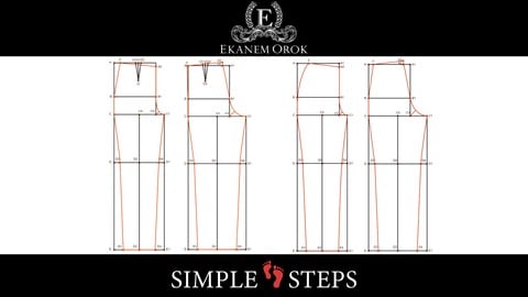 Make 2 Types of Basic TROUSER pattern BLOCK in Simple Steps