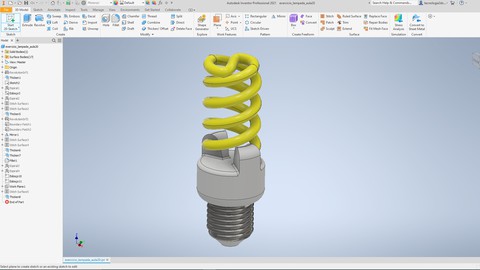 Inventor módulo superfícies