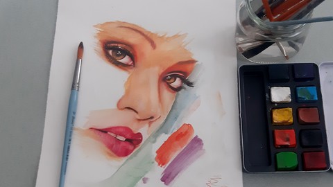 (Water Color Course )Gerçekçi Hiperrealist Sulu Boya Kursu