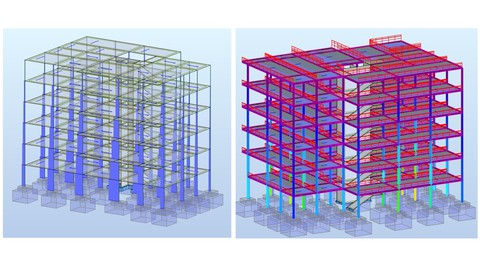 Robot Structural Analysis: Etude d'un bâtiment de type R+5