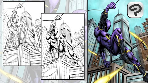 How to Draw Comic Style Art - Sketch to Colors