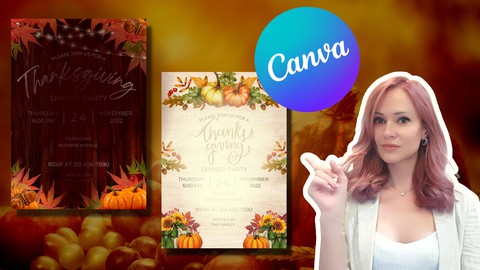 Autumn Invitation Poster  Graphic Design Canva