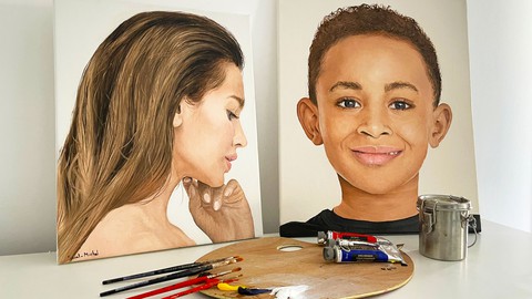 Learn how to paint realistic portraits with oil painting