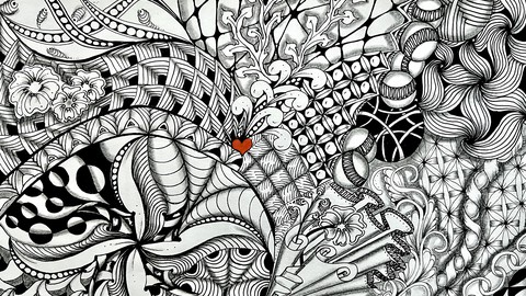 Zentangle - Meditatives Zeichnen für Anfänger.
