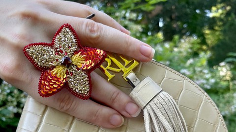 Handmade Jewelry: How to Make Seed Bead Ring With Embroidery