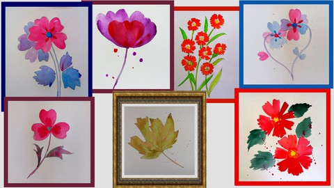 Watercolor Easy_1: Floral watercolor & Gouache for beginners