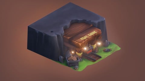 Blender modeling, assets hand painting & engaging animation