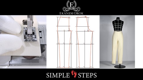 DRAFT and SEW (9) - Dartless TROUSER PATTERN Block