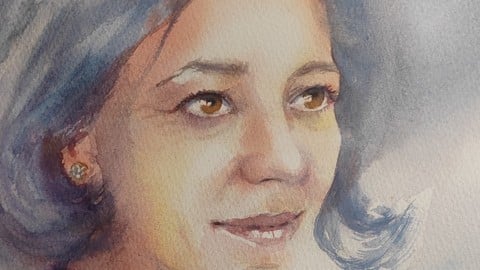 Create a Portrait on Watercolors from Scrash