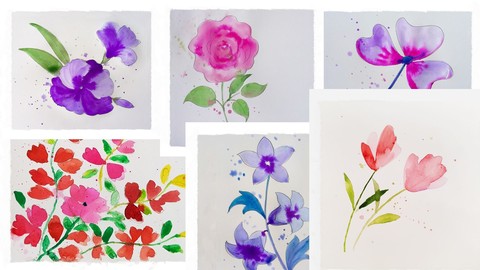 Watercolor Stylized Flowers: Inspirations for beginners!