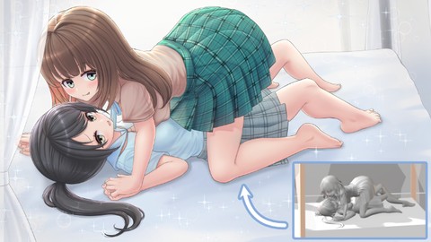 3Dキャラを下地に使ってキャラクターイラストを描く方法【Blender4.2/PC版クリスタ】
