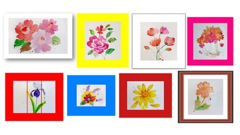 Watercolor Easy4: Inspiring floral watercolor for beginners!