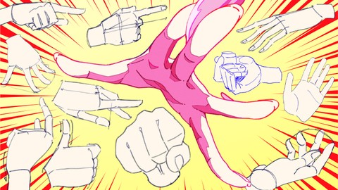 【描ける実感シリーズ!手ver】イラストコーチのぷいんと伴走するイラスト練習。手の描き方をクロッキーを通して会得する講座