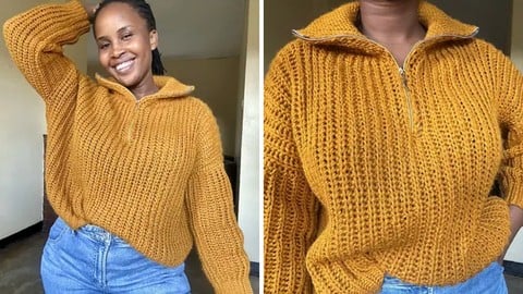 Crochet Zipper Sweater : A Beginners Guide