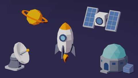 Blender 3D - Low Poly Objekte erstellen - Sci Fi - Rakete..