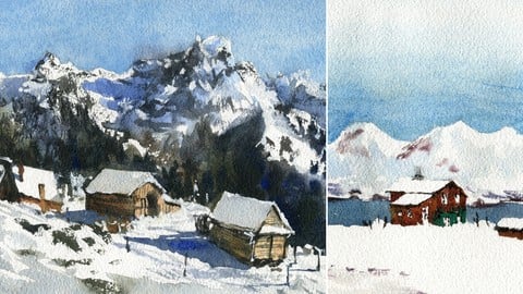 Snowy Landscapes in Watercolor: From Simple to Complex