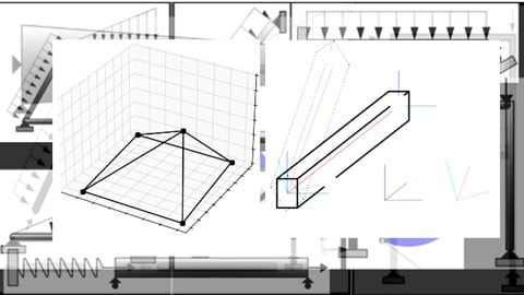 Análisis matricial de armaduras en 3D (rigidez directa)