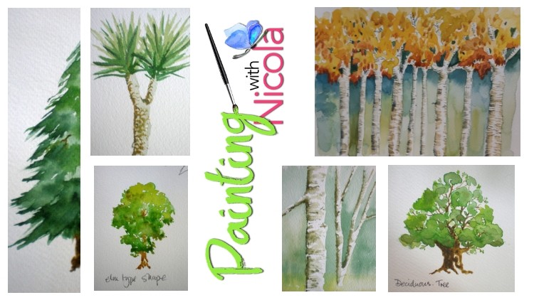 ESSENTIAL Paint TREES in watercolor. Clear videos show you.