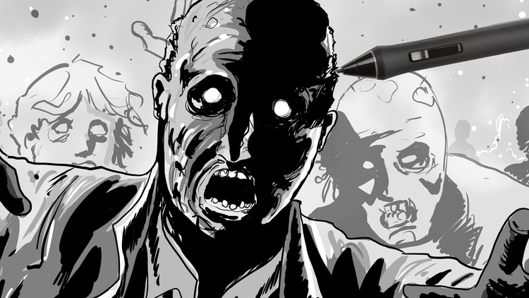 How to draw in the "Walking Dead" style