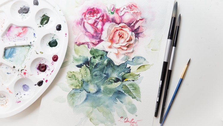 How to Paint Roses with Watercolour