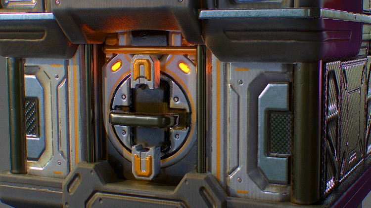 Game Asset Creation Modeling & Texturing a Futuristic Crate