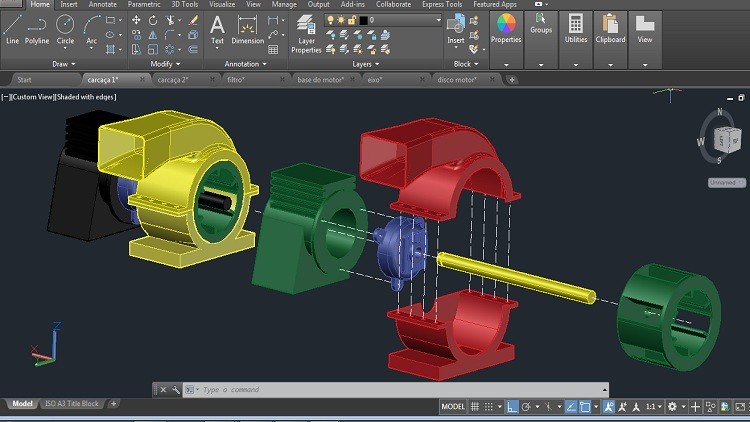 Formação Desenhista Mecânico 2D e 3D Autocad