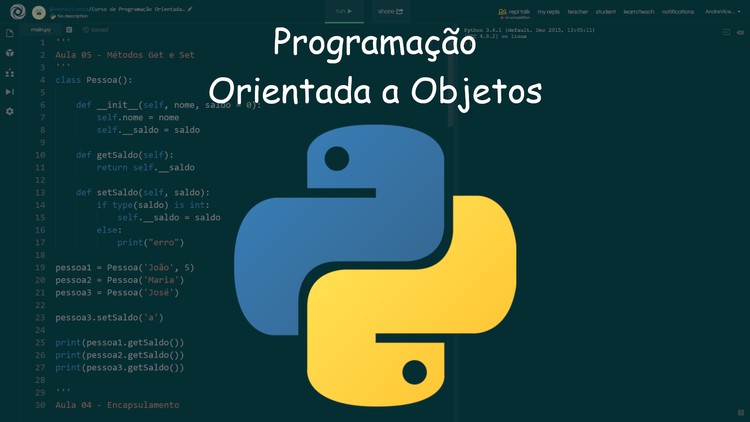 Programação Orientada a Objetos com Python e exercícios!