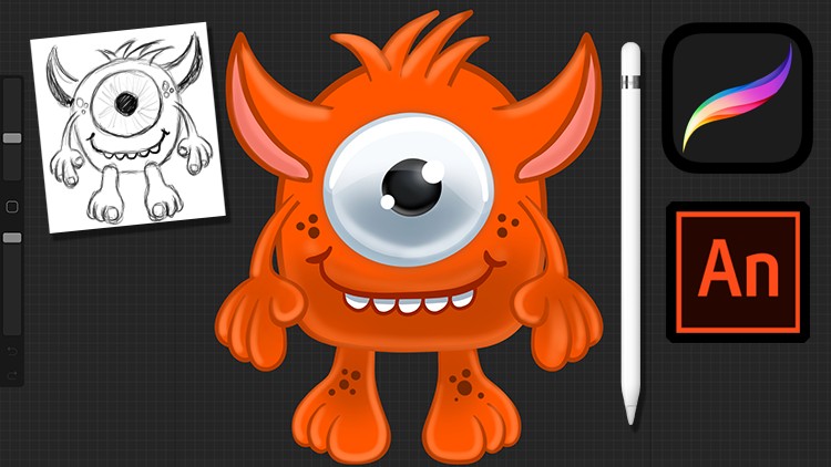 Create animated 2D characters using Procreate and Animate CC