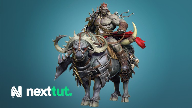 Orc Rider and Bull Creature Creation in Zbrush