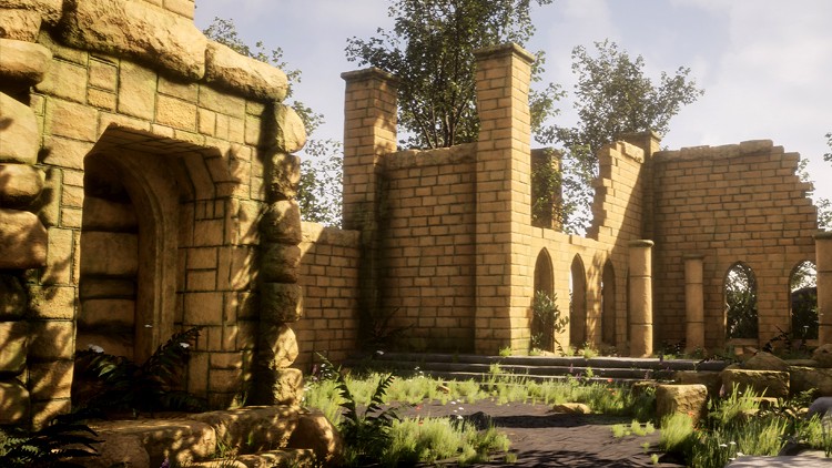 Ancient Ruins 3D Game Environment in Blender