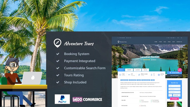 Adventure Tours Wordpress theme  for travel agencies 2020