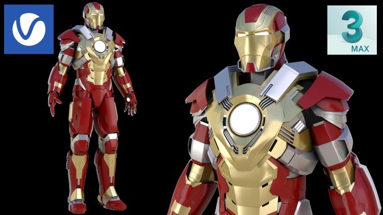 Model & Render Iron Man HeartBreaker with 3ds Max & V-Ray