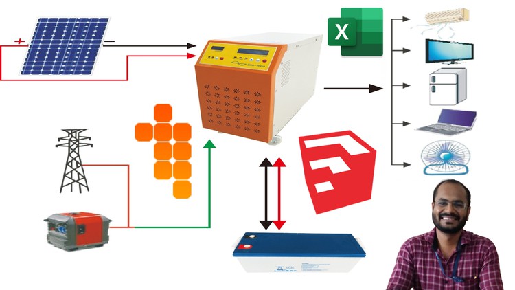 A to Z Design of hybrid  Rooftop Solar System