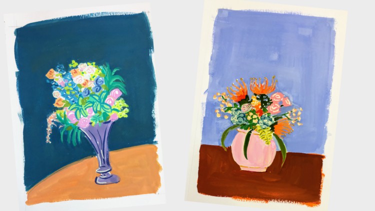 Fabulous Florals in Gouache and Watercolor