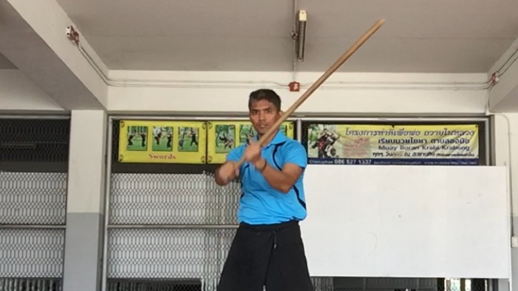 Long Sword in Krabi krabong martial art  of Thailand level 1