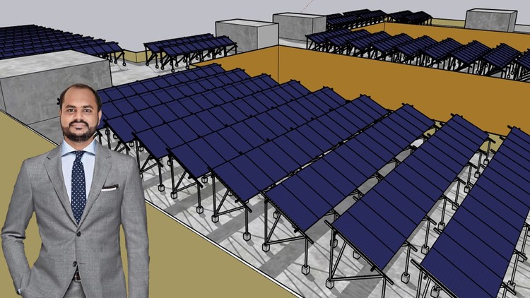 Shadow Analysis of Solar Plant in Google Sketch Up (RCC)