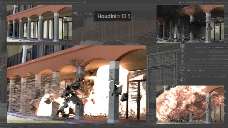 Houdini FX : Creating a Building Explosion