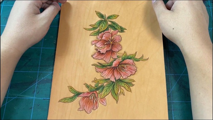 Leather carving azalea